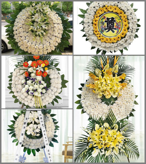 福建龙岩长汀县河田镇下街村花圈速递